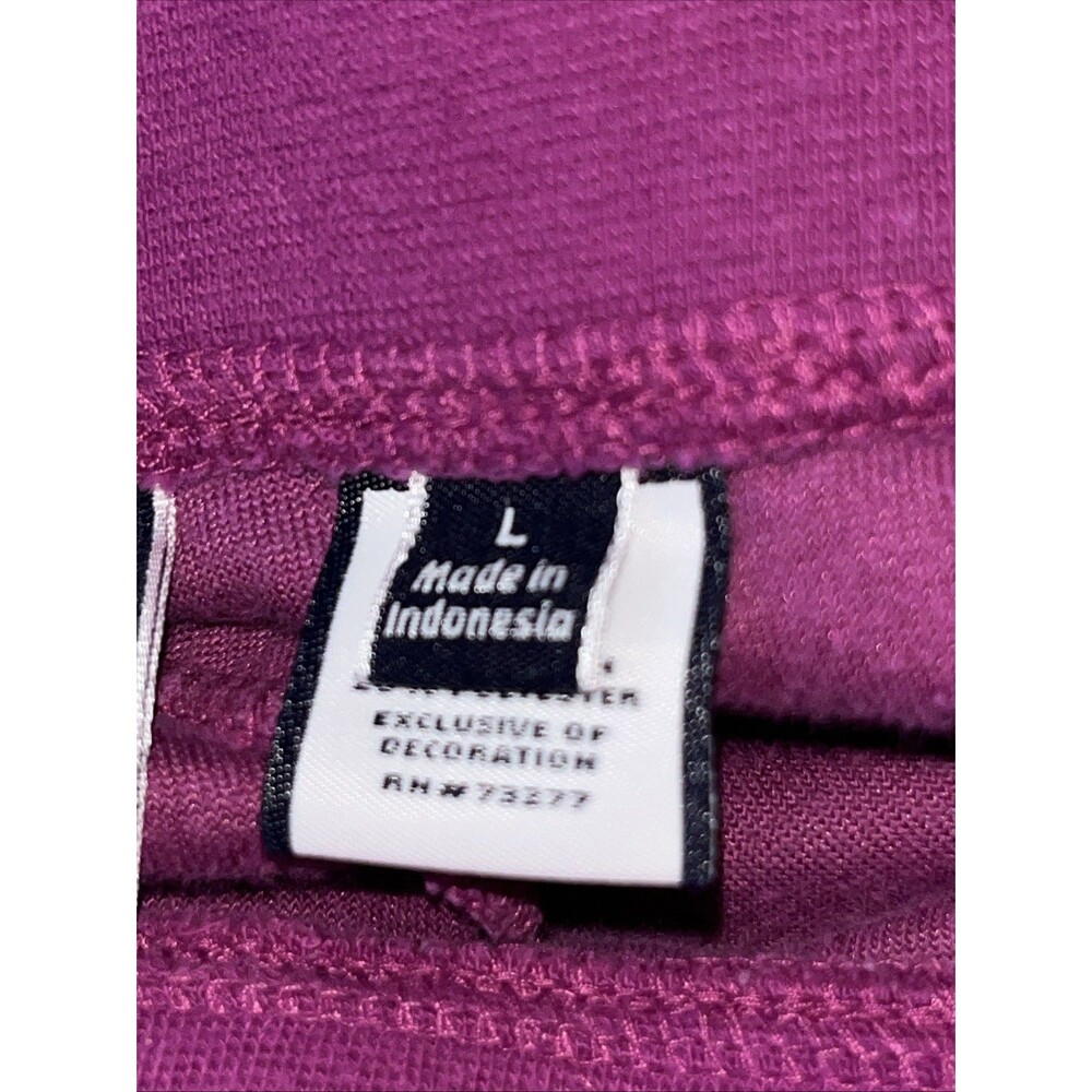 Fila Sport Women’s Purple Velour Track Pants Size L Y2K Retro - Picture 9 of 10